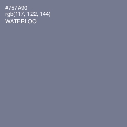 #757A90 - Waterloo  Color Image